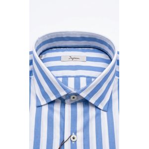 Camicia regular righe celeste