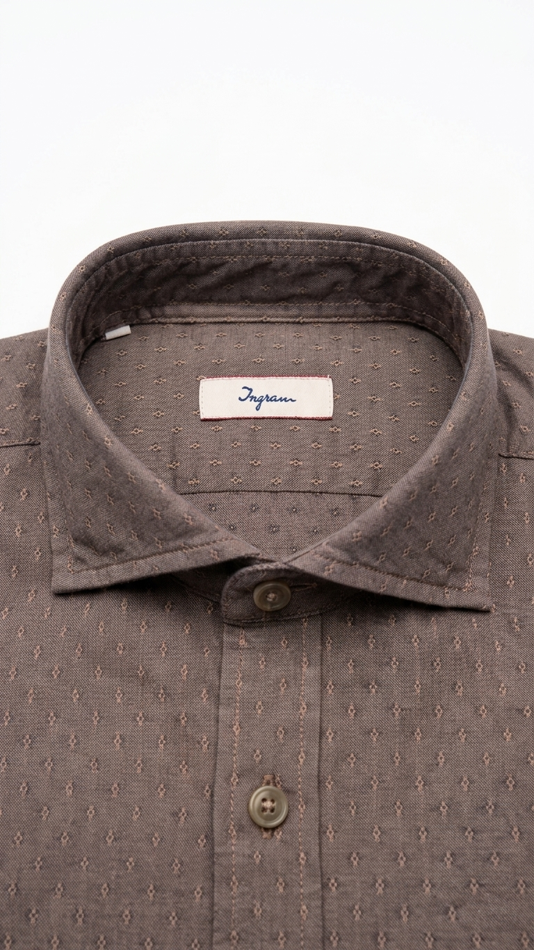 Camicia Slim Fit Ingram Micro Trama