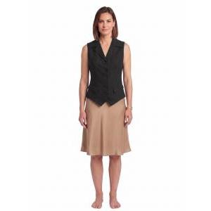 Gilet vintage donna puro lino  nero