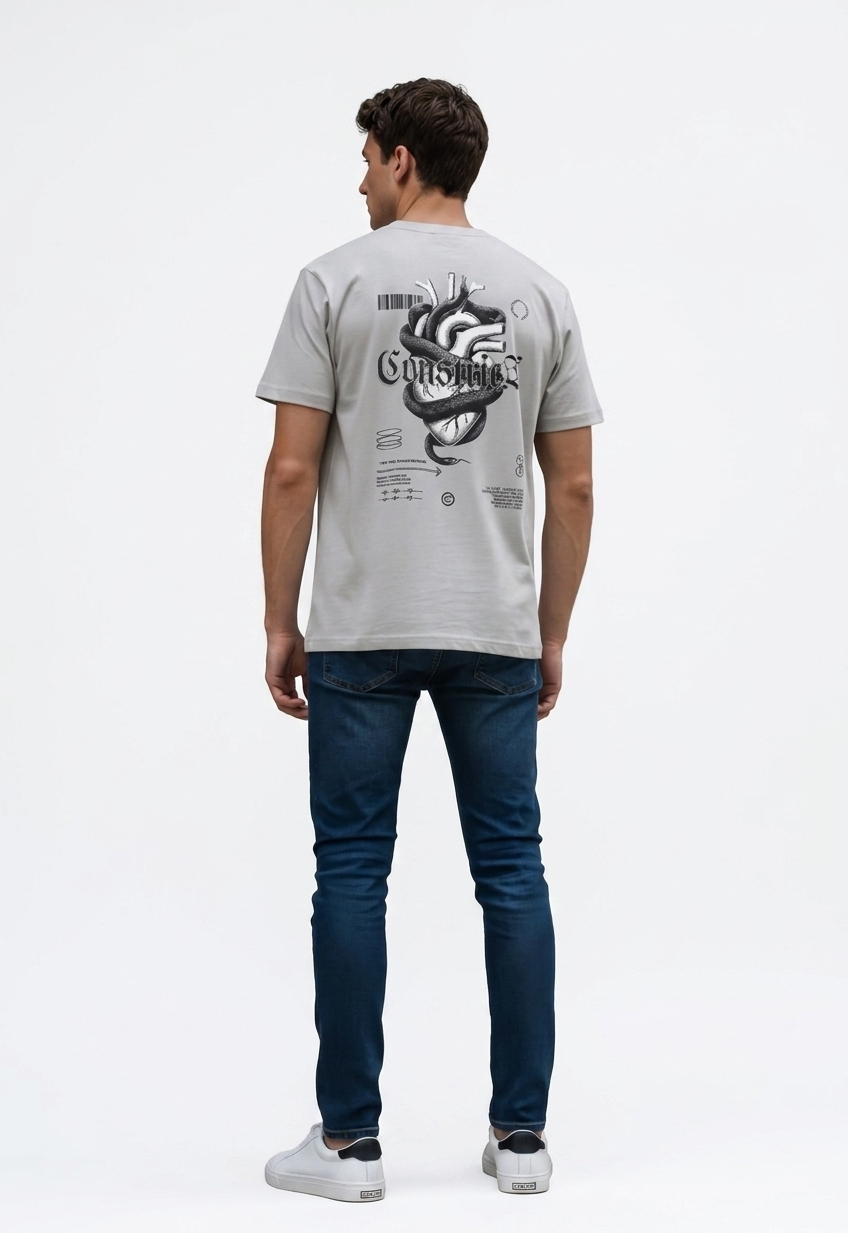 T-shirt uomo scritta posteriore