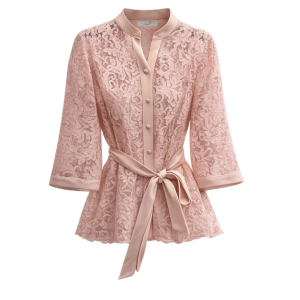 Twin set merletto+ top + pantalone palazzo  rosa