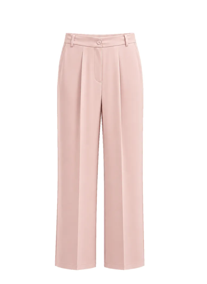 lizalu twin set merletto+ top + pantalone palazzo  rosa - foto 2