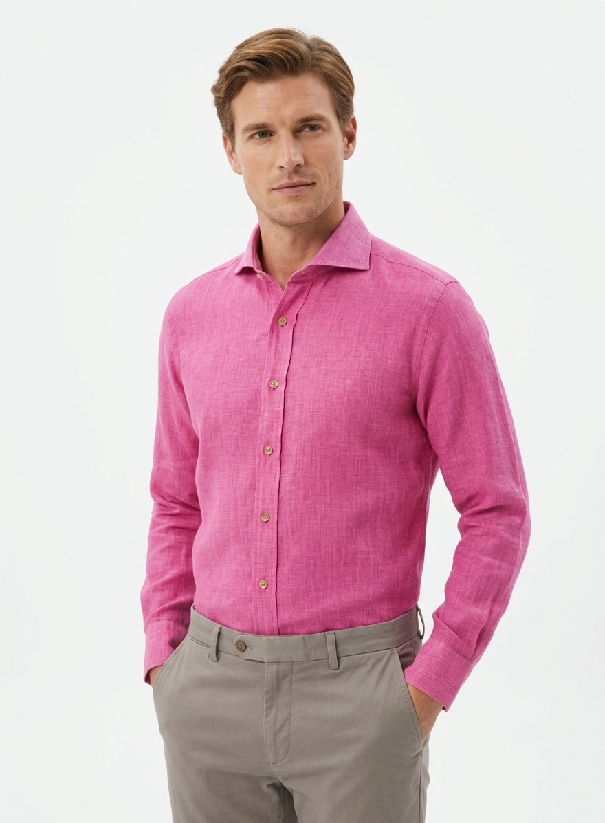 Camicia Puro Lino Regular Fit Ingram