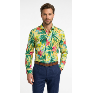 Camicia  slim fit floreale