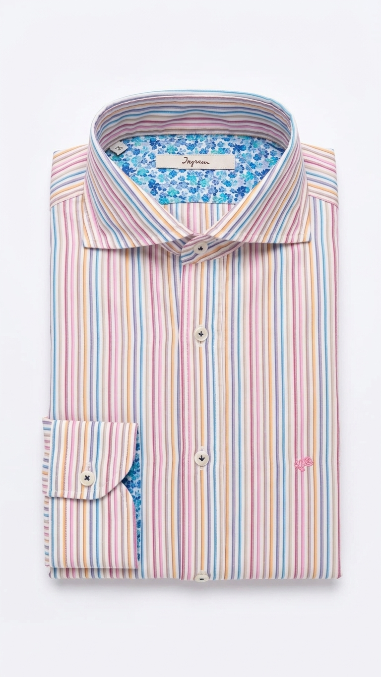 Camicia Ingram righe multicolor