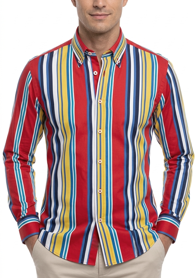 Camicia Slim Fit Ingram Righe
