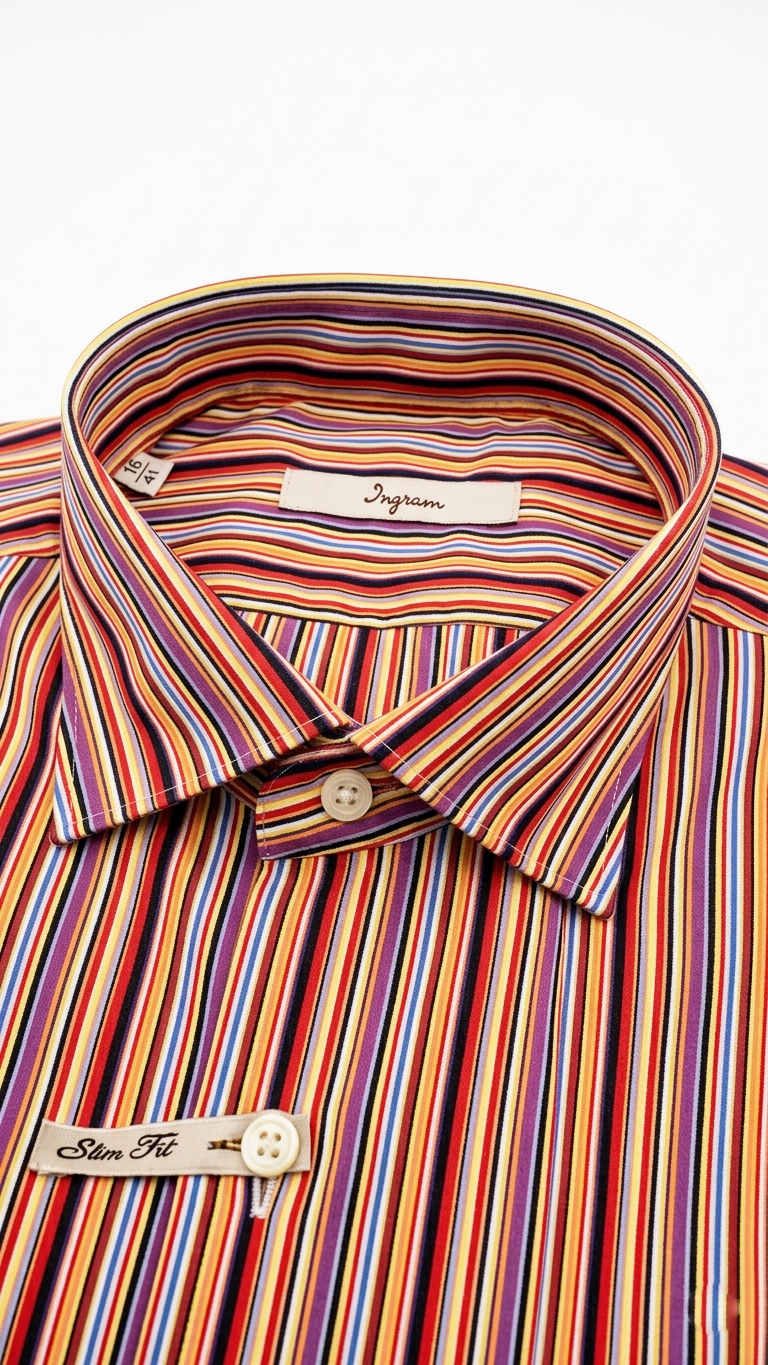 Camicia Slim Fit Ingram righe