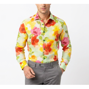 Camicia  slim fit floreale
