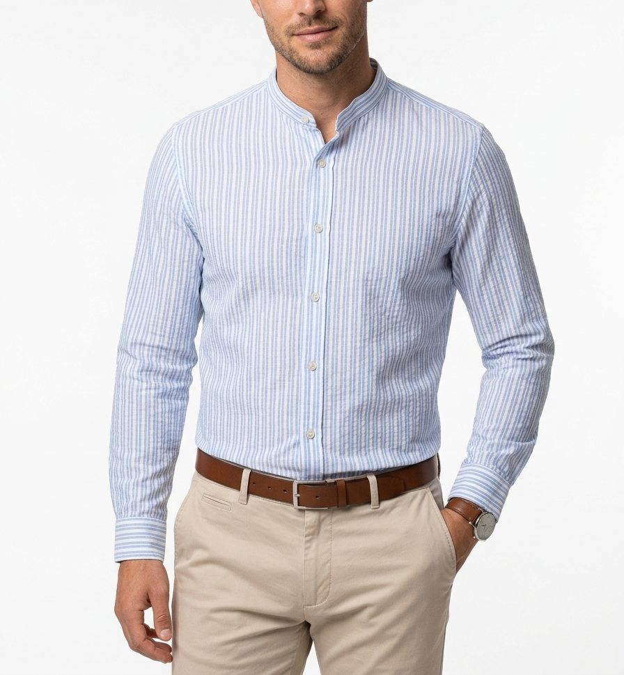 camicia-coreana-01 Camicia Regular Fit Ingram collo coreana