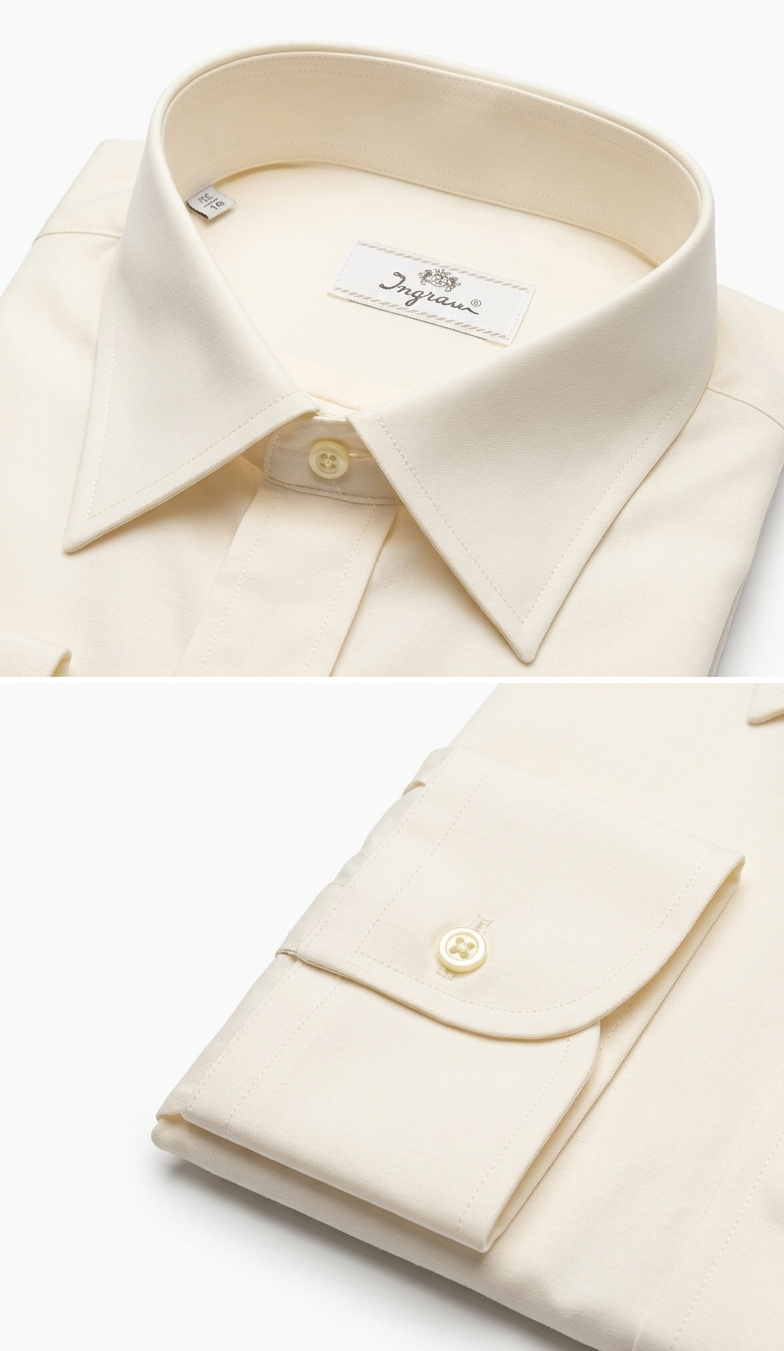 camicia-avorio-03 Camicia Regular Fit avorio Ingram