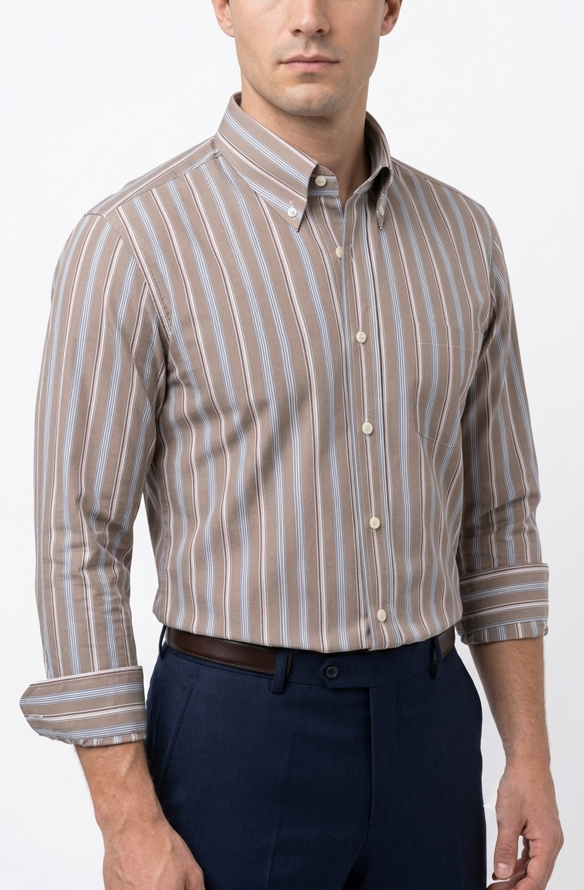 camicia-classic-01 Camicia Classic Fit righe Almost Blue