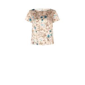Blusa in raso floreale