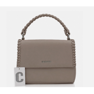 Borsa bauletto postino intrecciata bordi pattina