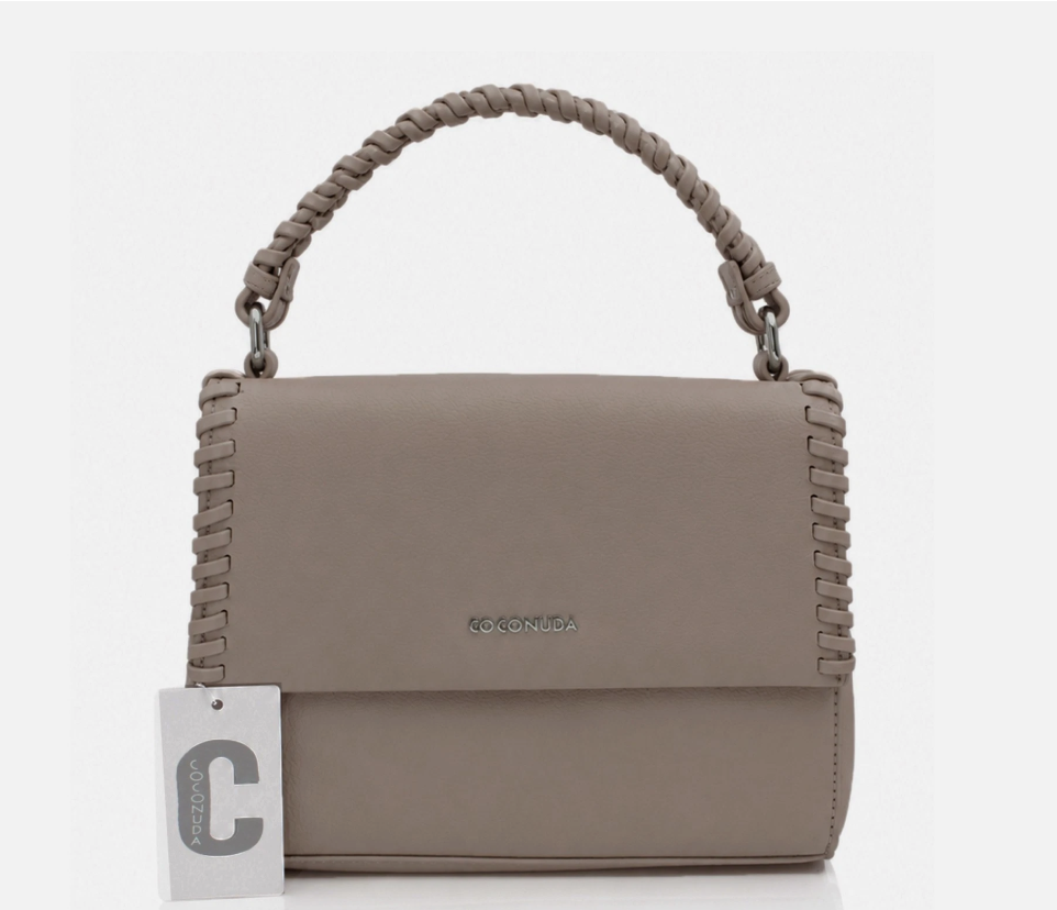 coconuda borsa bauletto postino intrecciata bordi pattina - foto 2 coconuda borsa bauletto postino intrecciata bordi pattina - foto 2