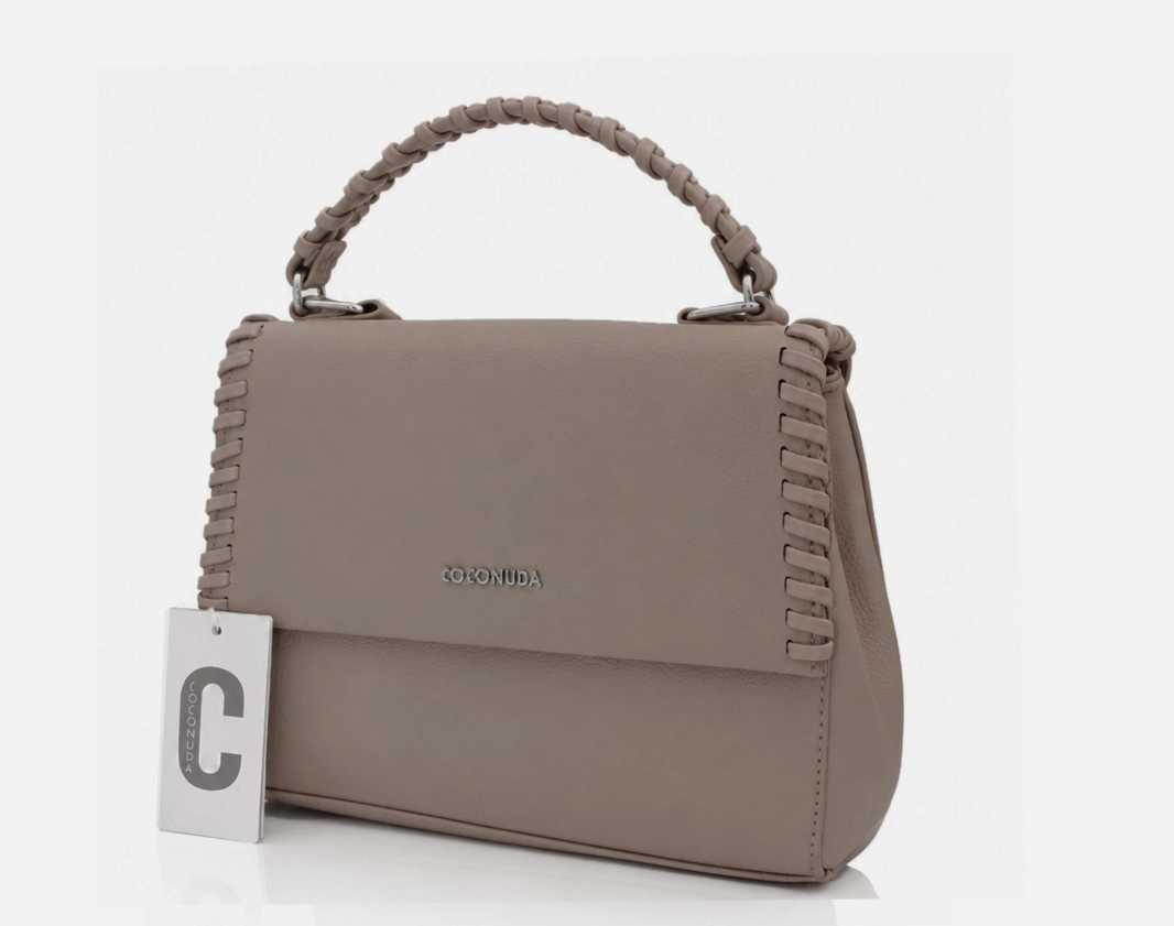 coconuda borsa bauletto postino intrecciata bordi pattina - foto 3 coconuda borsa bauletto postino intrecciata bordi pattina - foto 3