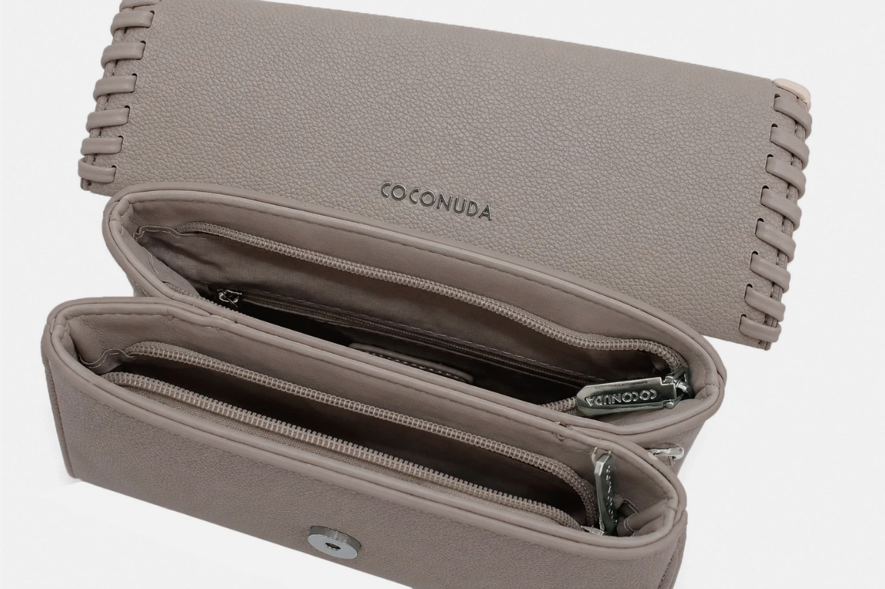 coconuda borsa bauletto postino intrecciata bordi pattina - foto 6 coconuda borsa bauletto postino intrecciata bordi pattina - foto 6