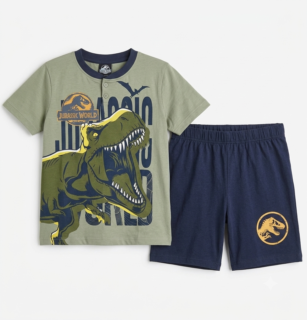 pigiama-jurassic-park-01 Pigiama estivo da bambino Jurassic Park