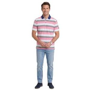 Polo uomo mezza manica  righe rosa