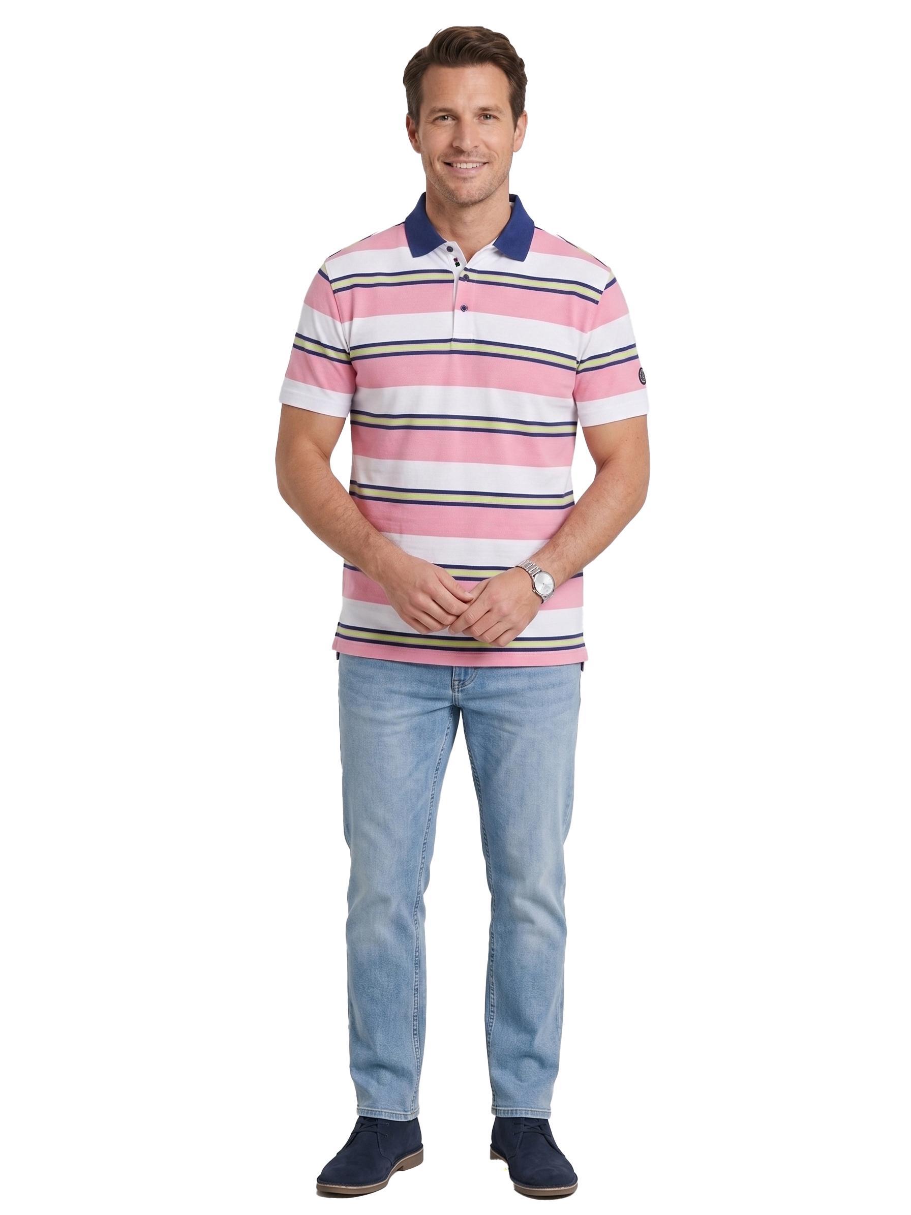 polo-uomo-mezza-manica-navigare-righe-rosa-01 Polo uomo mezza manica Navigare righe Rosa