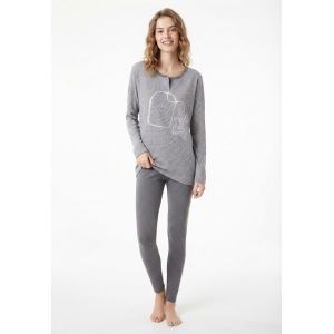 Pigiama lungo cotone donna