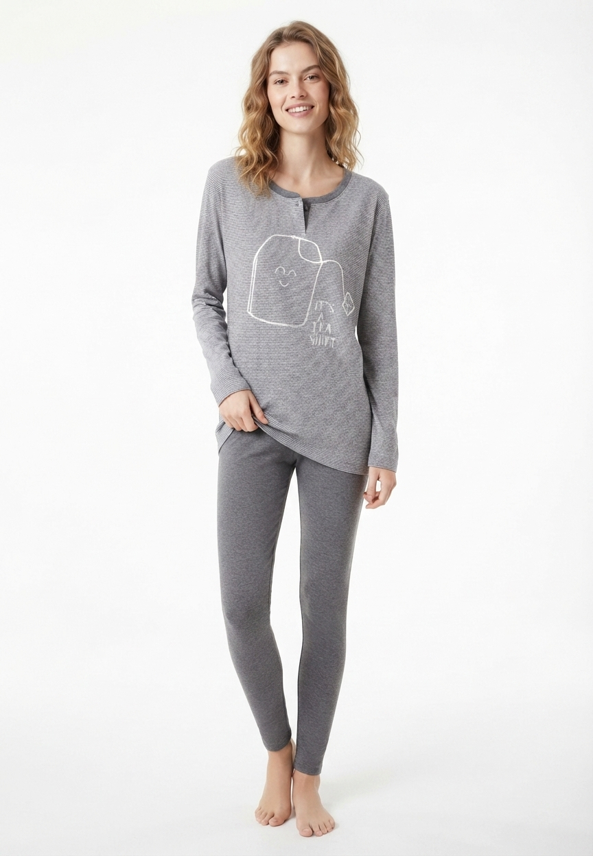 pigiama-lungo-donna-01 Pigiama lungo cotone donna Enrico Coveri