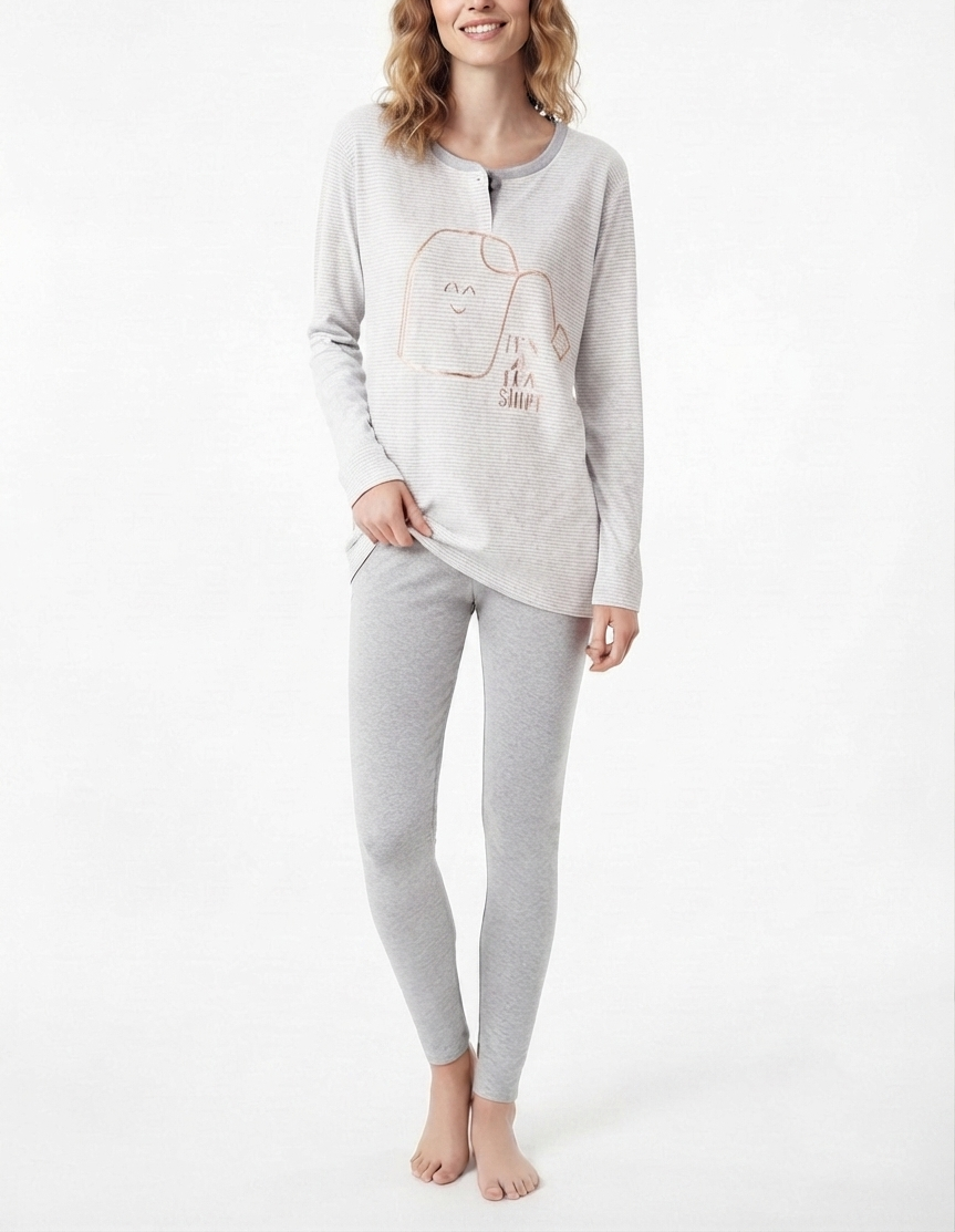 pigiama-donna-01 Pigiama lungo cotone donna Enrico Coveri