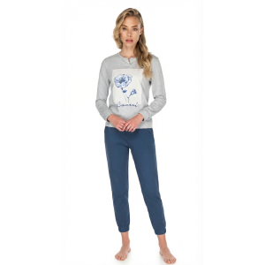 Pigiama lungo cotone donna