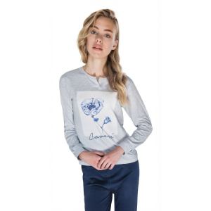 Pigiama lungo cotone donna