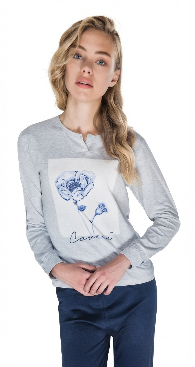 pigiama-lungo-donna-02 Pigiama lungo cotone donna Enrico Coveri