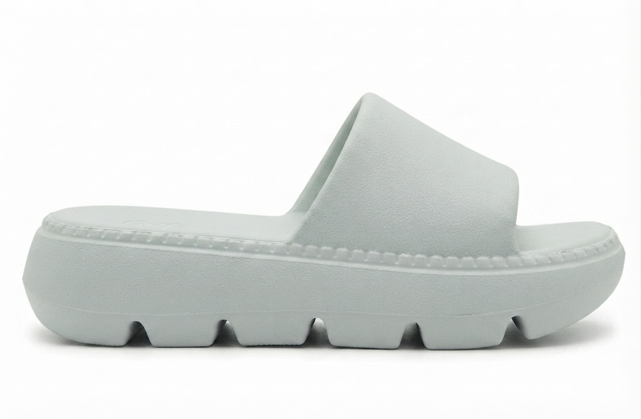 Ciabatte platform donna verde Griff