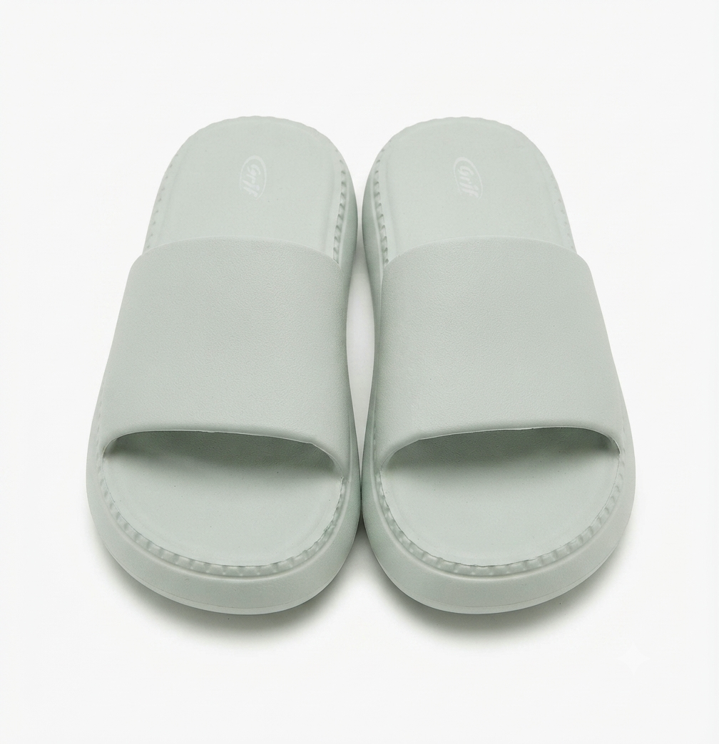 Ciabatte platform donna verde Griff