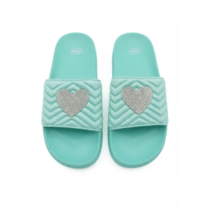 Ciabatte fascia con cuore glitter  donna