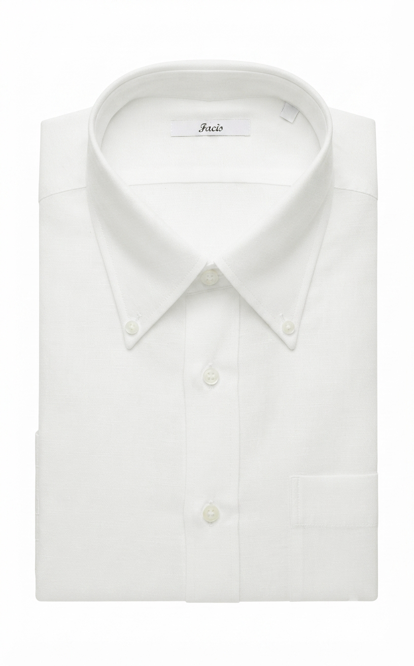 Camicia manica corta misto cotone lino Facis