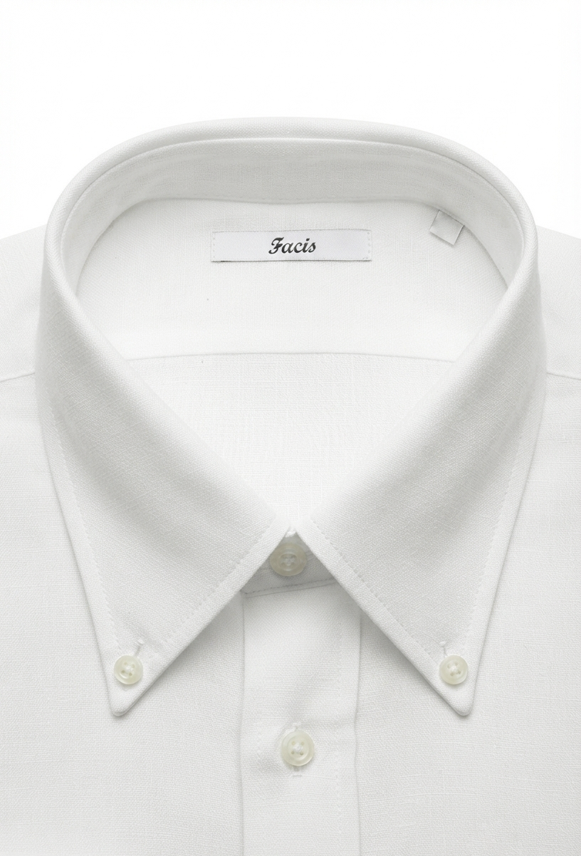 Camicia manica corta misto cotone lino Facis