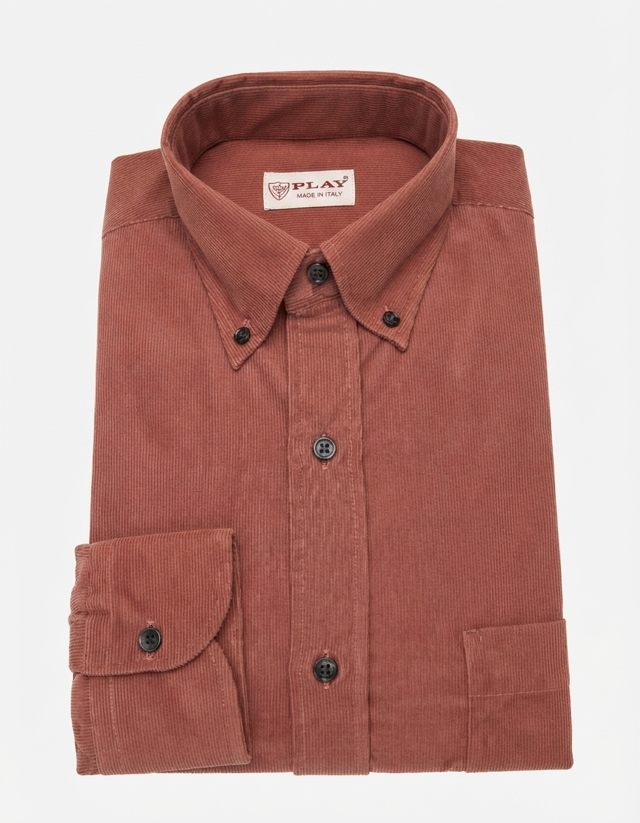 Camicia costine di velluto Play uomo