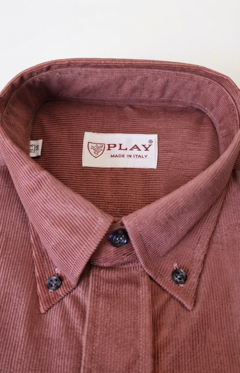 Camicia costine di velluto Play uomo