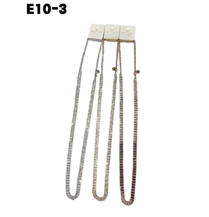 charm chic cinta metallo donna con strass altezza cm 3 - foto 1