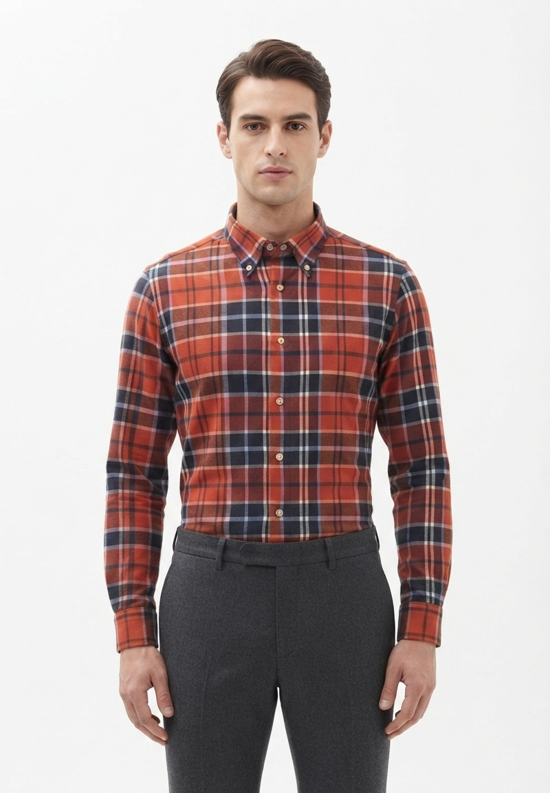 camicia-flanella-03 Camicia flanella di cotone Ingram