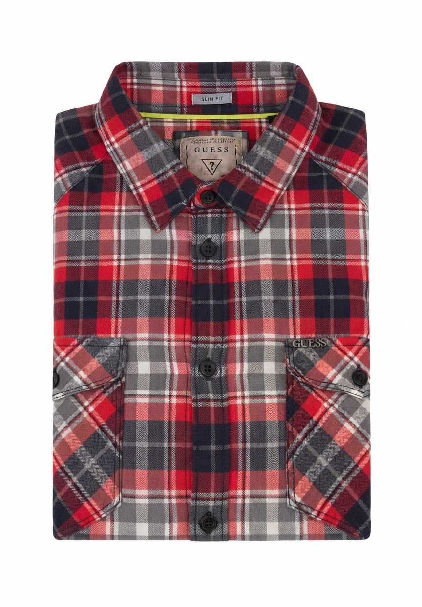 camicia-guess-02 Camicia Guess Slim Fit flanella di cotone