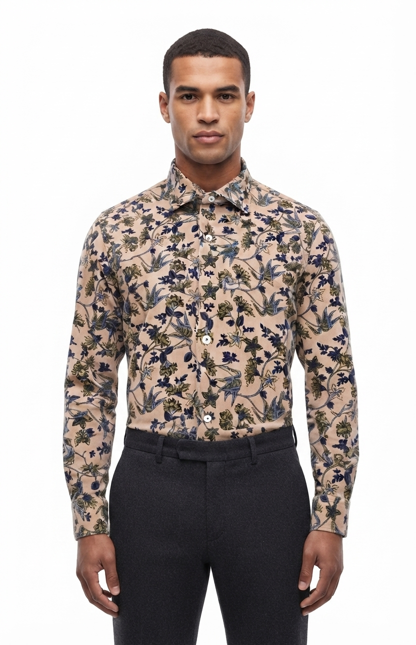 Camicia costine di velluto Ingram Slim Fit