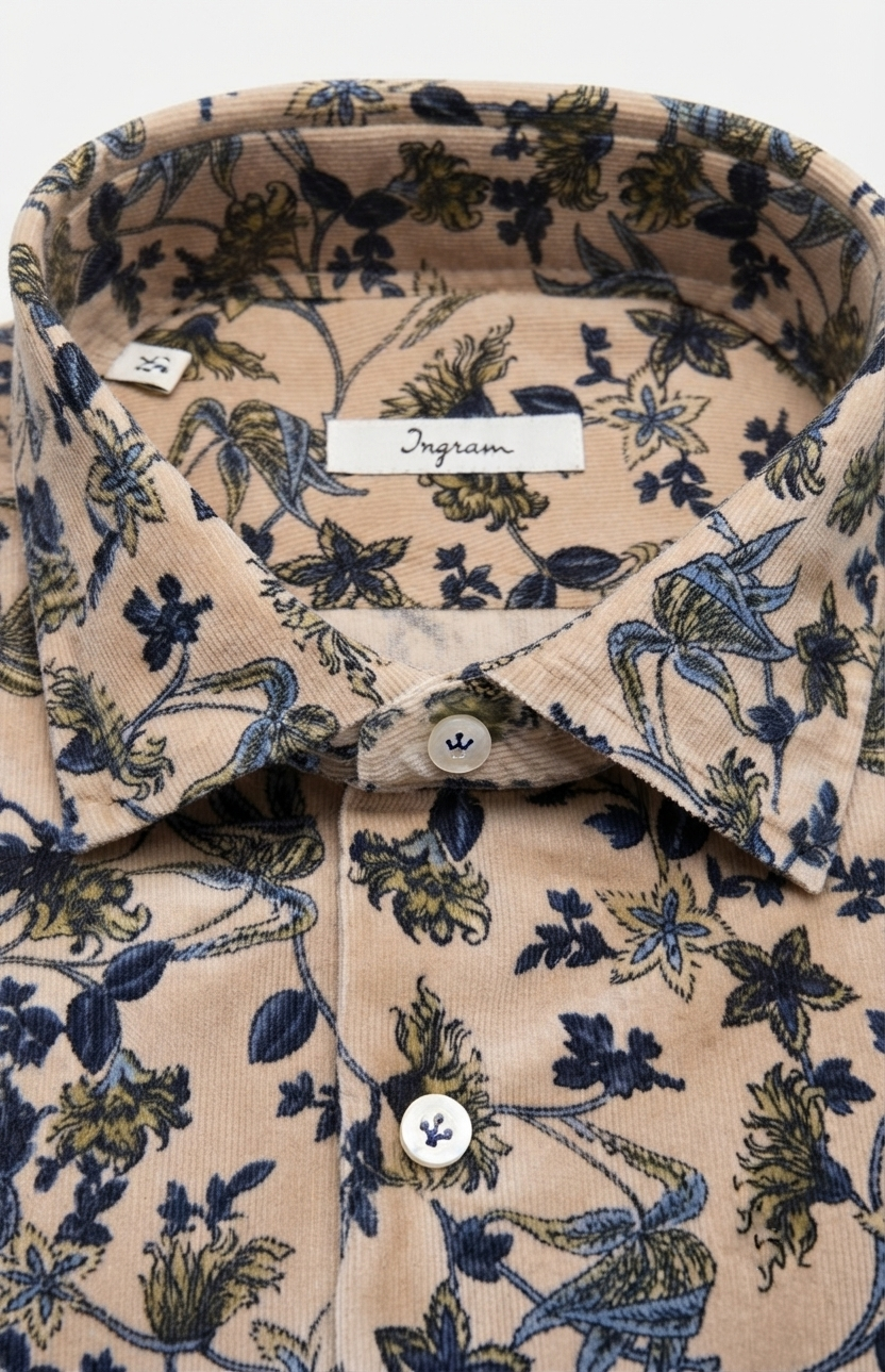 Camicia costine di velluto Ingram Slim Fit