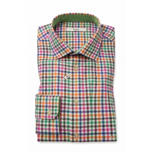Camicia flanella di cotone slim fit