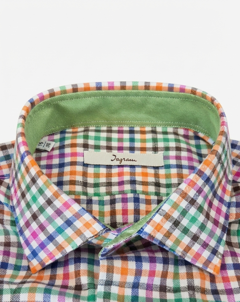 Camicia flanella di cotone Slim Fit Ingram
