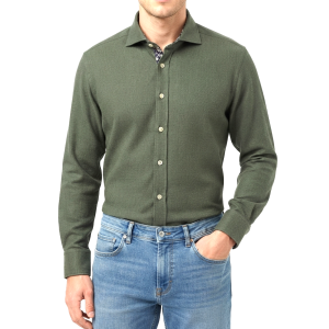 Camicia flanella di cotone regular fit