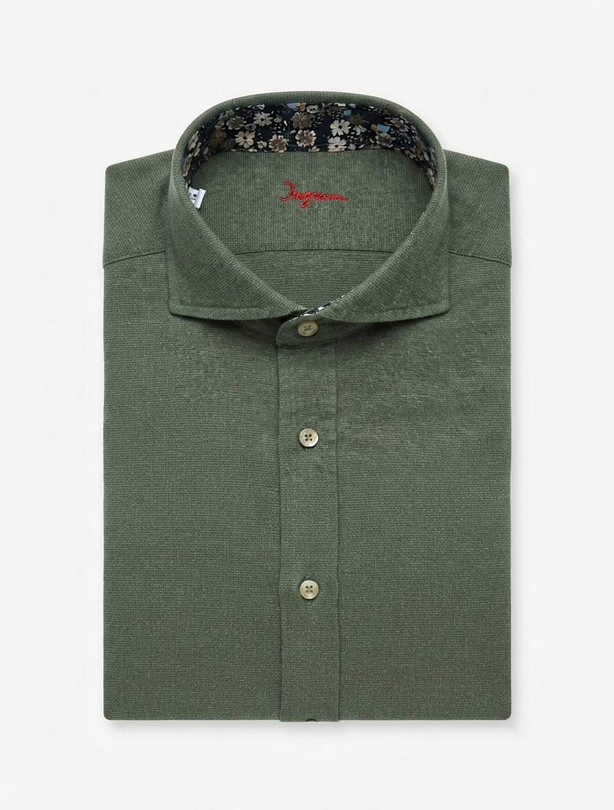 camicia-flanella-uomo-02 Camicia flanella di cotone Regular Fit Ingram