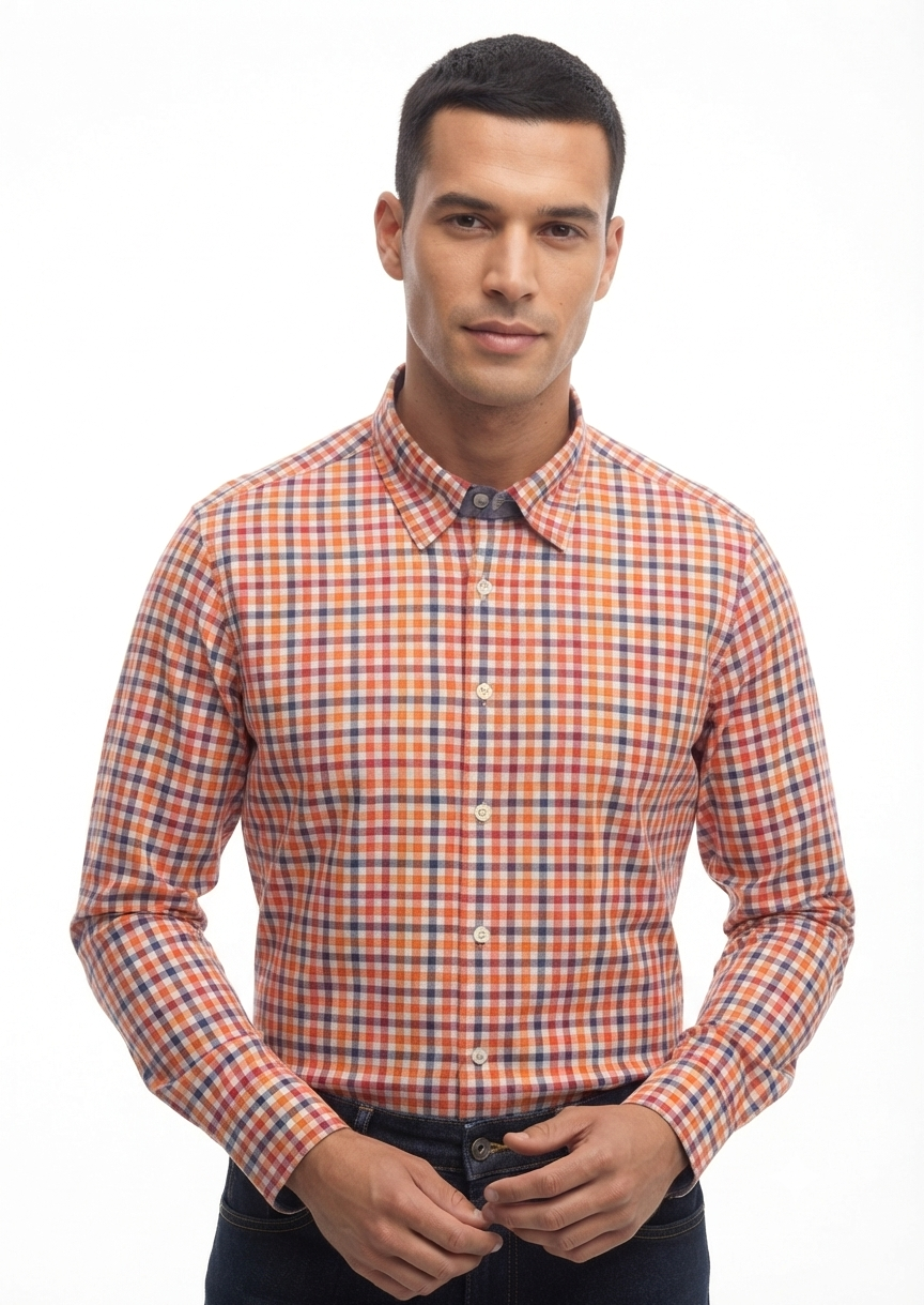 camicia-ingram-slim-012 Camicia flanella leggera di cotone Ingram