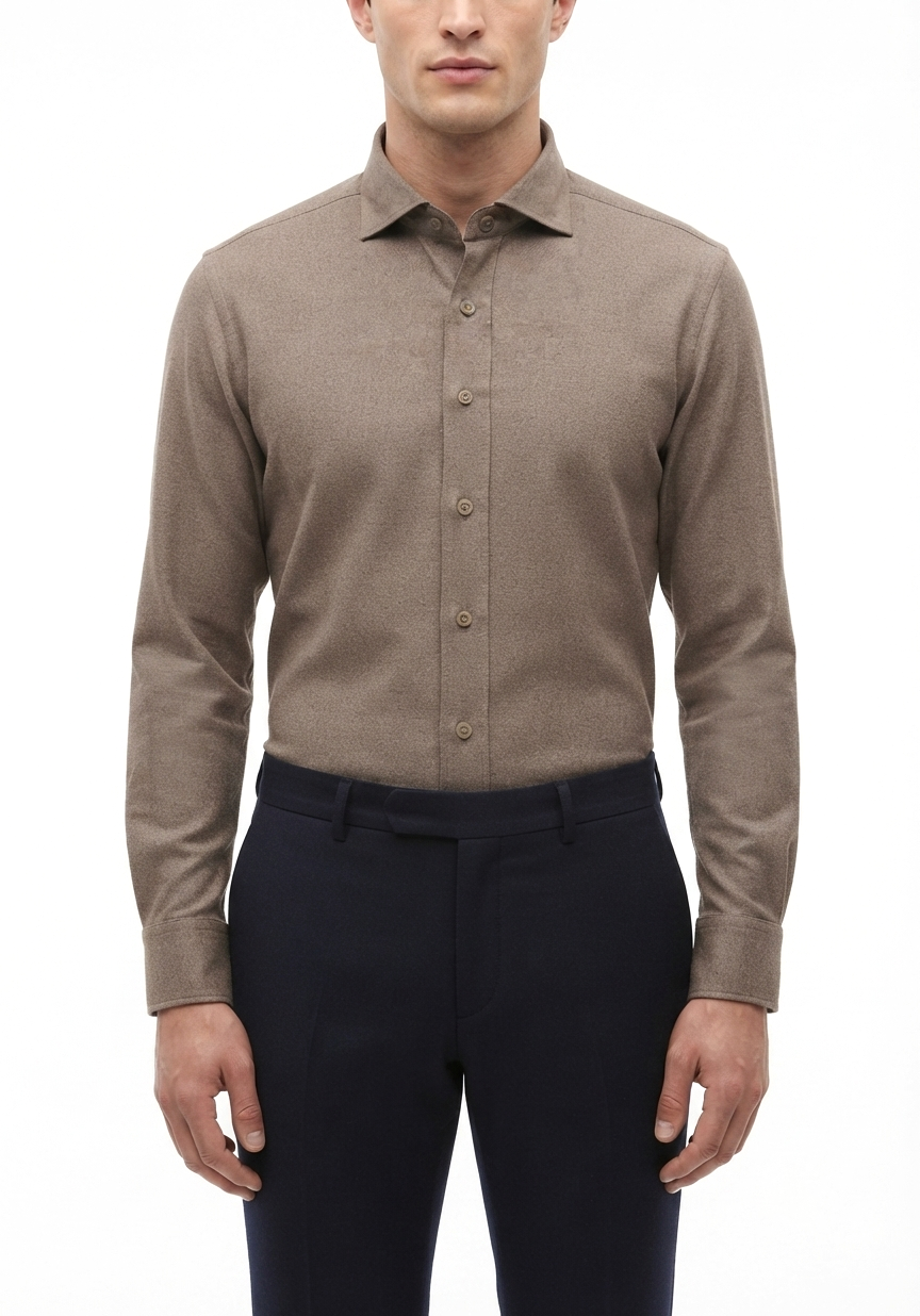 camicia-flanella-uomo-01 Camicia flanella di cotone Ingram Slim Fit