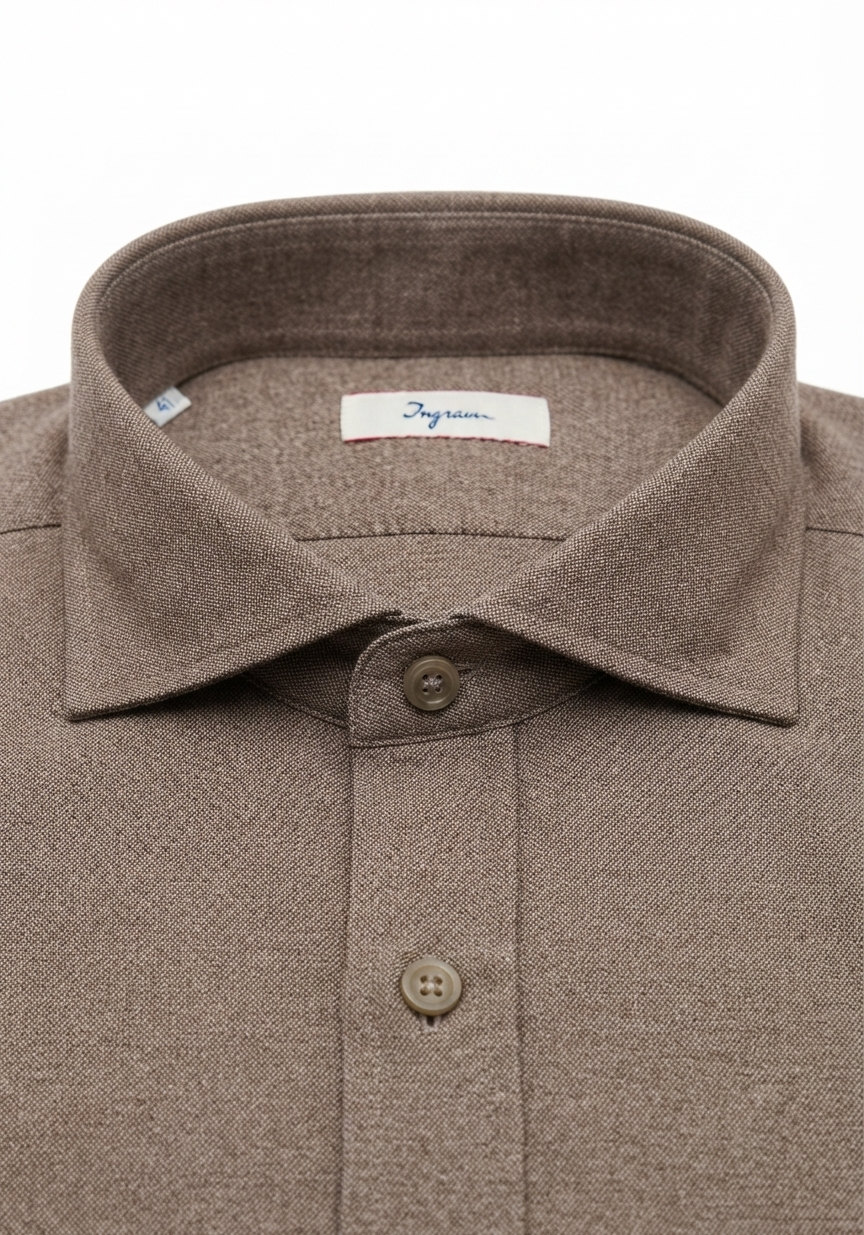 camicia-flanella-uomo-03 Camicia flanella di cotone Ingram Slim Fit