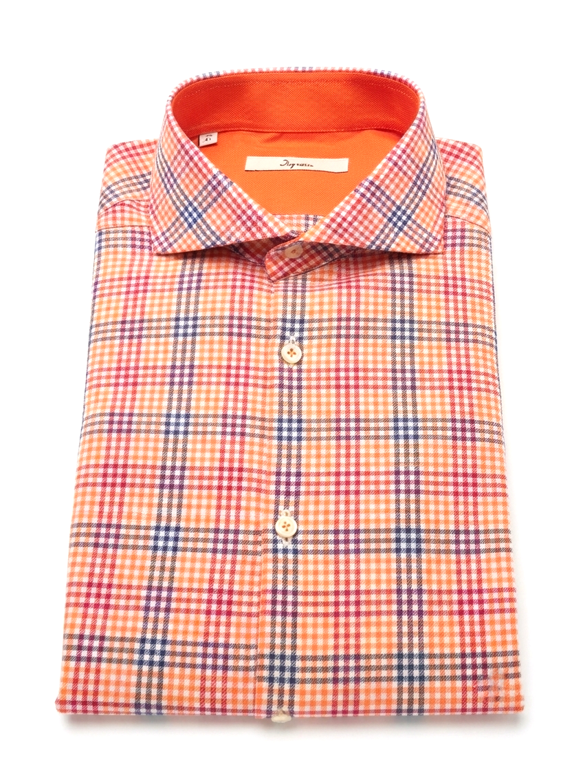 Camicia flanella leggera di cotone Ingram Slim Fit