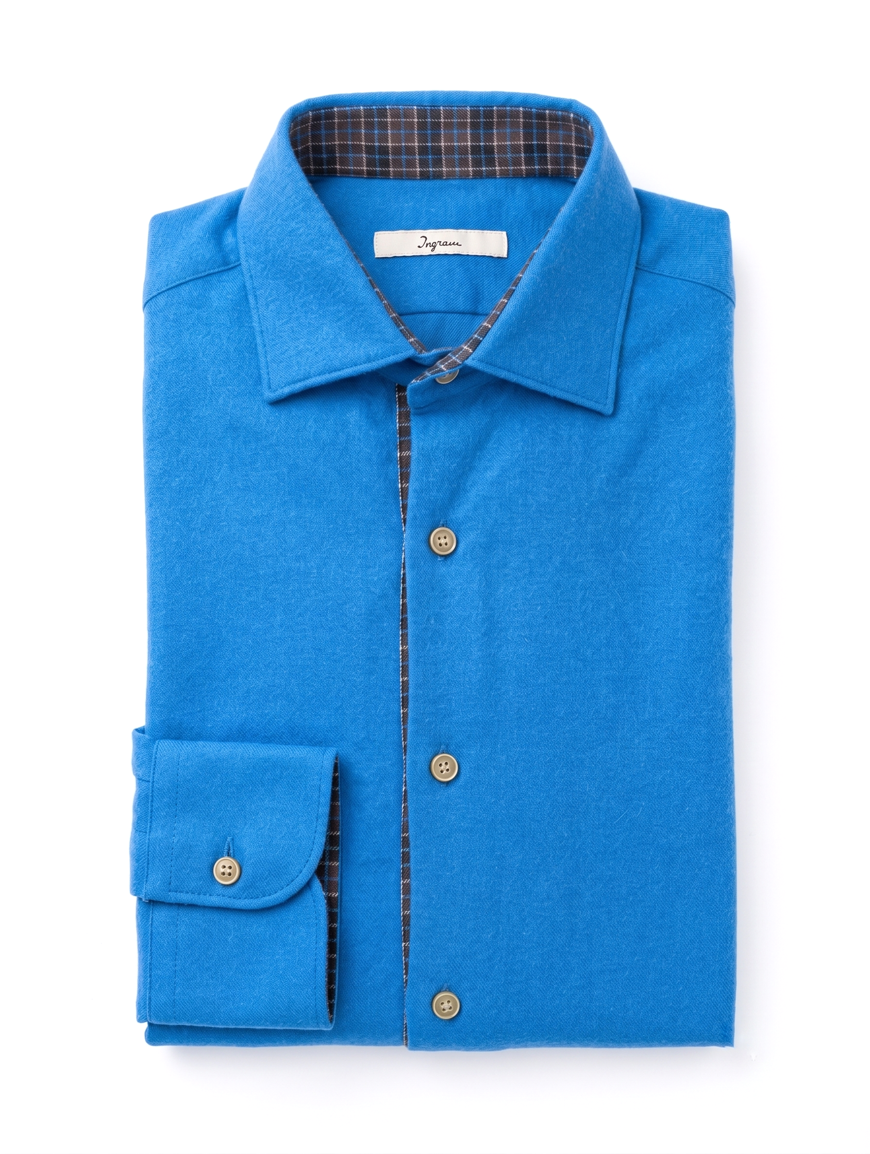 Camicia flanella di cotone Slim Fit Ingram